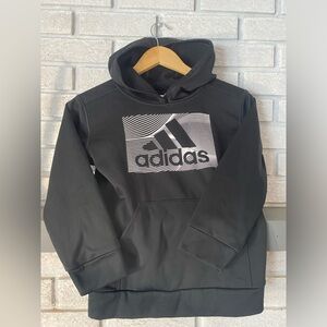 Adidas boys 7 lightweight hoodie black and white sweater